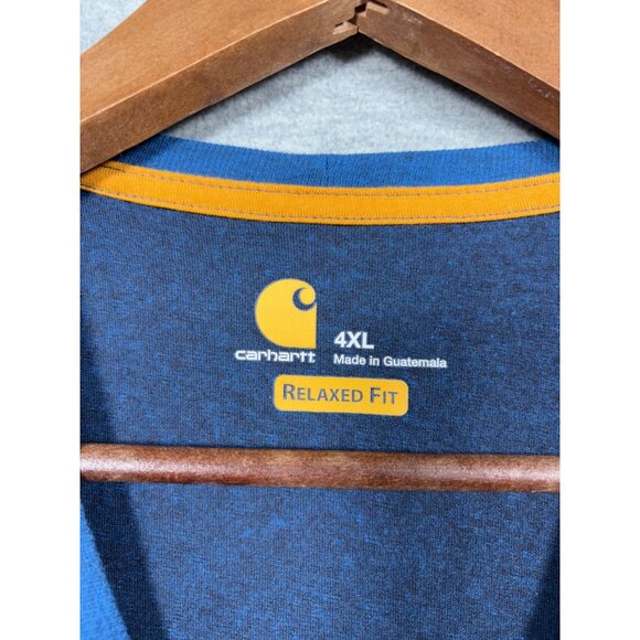 Carhartt Mens Relaxed Fit 4XL T-Shirts 2-Pack Blue Gold - Picture 2 of 7